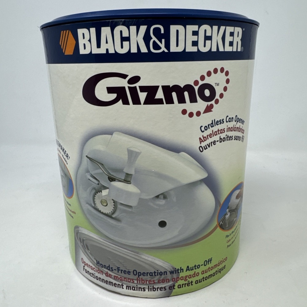 Black & Decker EM200C Gizmo Spacemaker Cordless Rechargeable Can Opener New‎